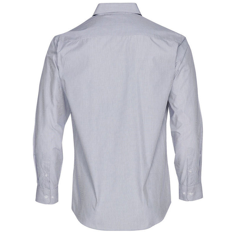 Men's Fine Stripe Long Sleeve Shirt | Murray Uniforms Australia