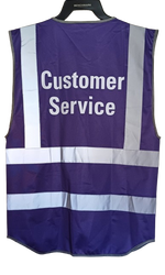 Customer Service Vest Front and Rear